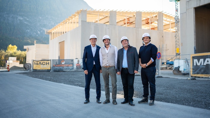 LH Anton Mattle, Lukas Rossbacher, BM Andreas Pfurner (Nußdorf-Debant) und Franz Rossbacher.