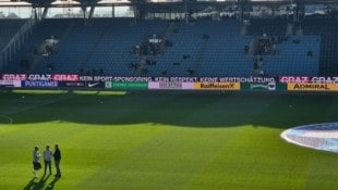 Protestaktionen der Vereine im Stadion in Liebenau kündigen sich an. 
