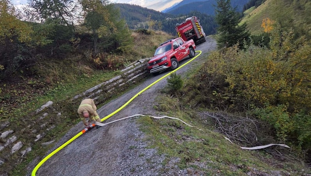 Die letzten 300 Meter waren mit dem Lkw unmöglich.