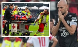 Sturm-Goalie Daniil Chudjakow verletzte sich im Derby schwer.