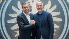Markus Krösche (l.) und Adi Hütter