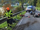 Die Trümmer der Motorräder waren großflächig verstreut. 
