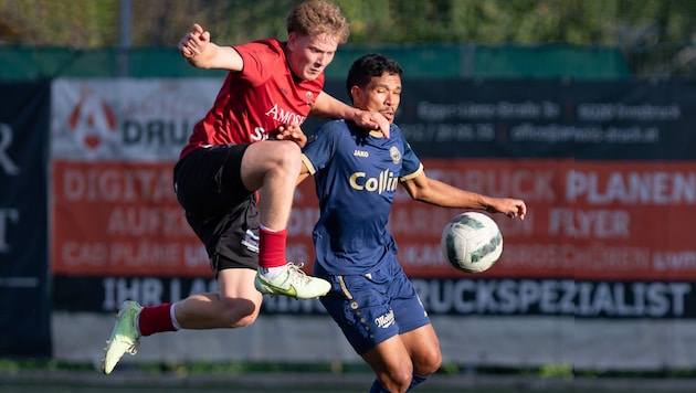 Fynn Fuchs (l.) und die Reichenau besiegten Leader Hohenems mit 3:0.
