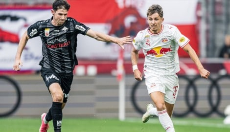 Jesper Lindström (re.) bot eine starke Vorstellung gegen Altach.
