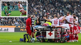 Der Moment, als das Blut in den Adern gefror: Sturm-Goalie Daniil Chudjakow brach sich das ...