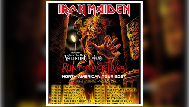 Iron Maiden kündigen eine überraschende dritte und letzte Etappe der Run For Your Lives Tour an.