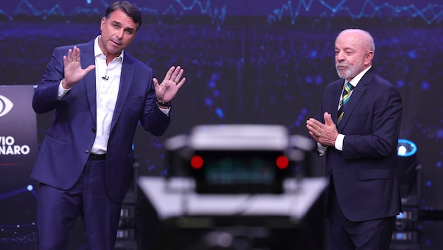 Lula (rechts) und Bolsonaro stehen einander am 25. Oktober in einer Stichwahl gegenüber.