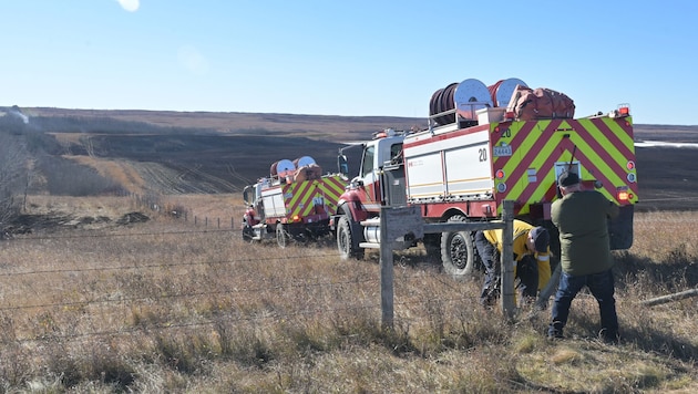 Feuerwehr im Einsatz bei dem Buschbrand