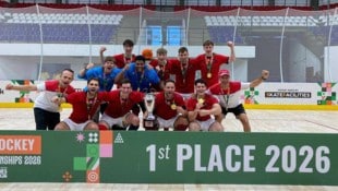 Österreichs Rollhockey-Herren durften in Paraguay über WM-Gold jubeln.