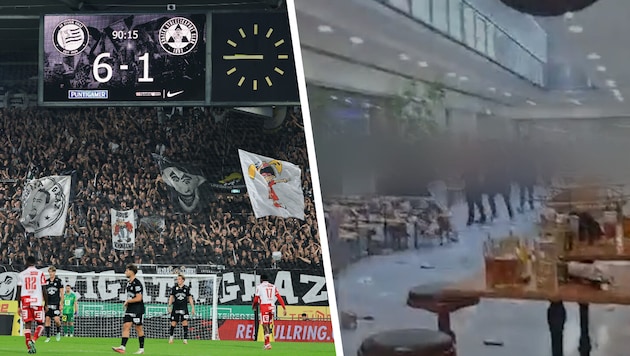 Unpleasant scenes on the sidelines of the Graz derby