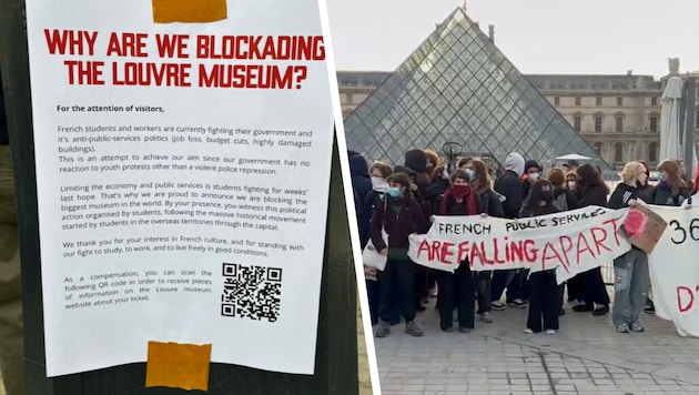Mit Flugblättern hoffen die Studierenden, das Verständnis der Touristen zu wecken.