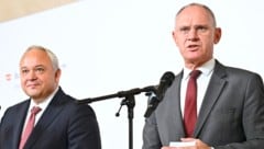 Von links: Bulgariens Innenminister Iwan Demerdschiew und Österreichs Innenminister Gerhard ...