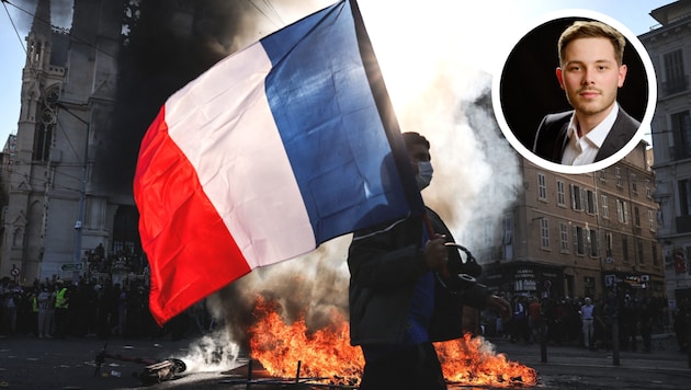 Bei landesweiten Protesten in Frankreich kam es zu beispiellosen Ausschreitungen und ...