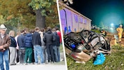 Viele Freunde und Bekannte der beiden Todesopfer besuchen den Unglücksort in Nußdorf, bringen ...