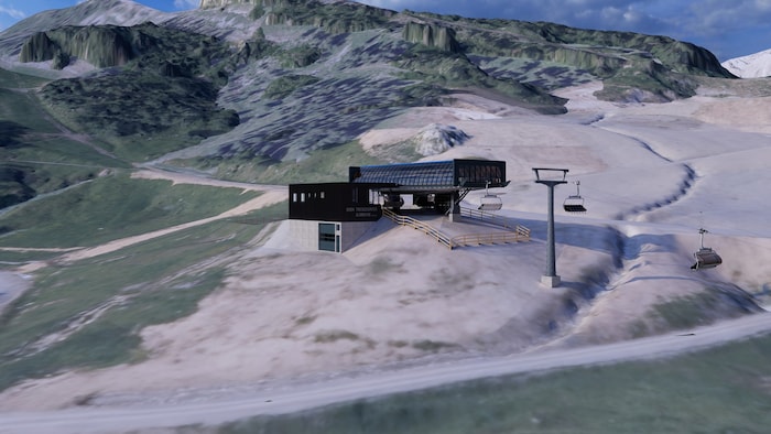 Bergstation der neuen Bahn