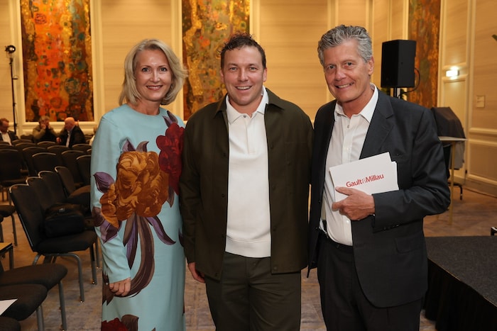 Die Hohenlohes mit „Koch des Jahres“ Philip Rachinger (M.).