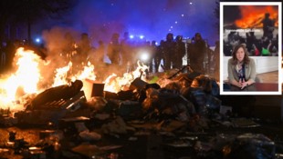 Brennende Fahrzeuge, geplünderte Geschäfte und massive Angriffe auf Polizeikräfte prägen die ...