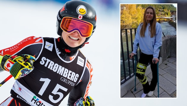 Valérie Grenier hat sich beim Training in Sölden schwer am Knie verletzt und fällt für ...