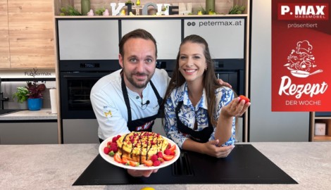 Gemeinsam mit Profikoch Max Imperto zaubert Tanja in der Showküche einen köstlichen ...