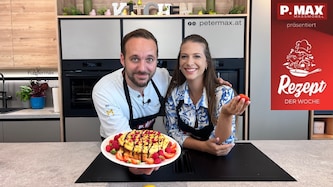 Gemeinsam mit Profikoch Max Imperto zaubert Tanja in der Showküche einen köstlichen ...