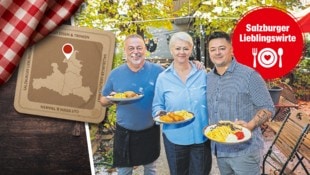 Ein Gastgarten, der von der Außenwelt abschneidet und eine Familie, die Sie kulinarisch ...
