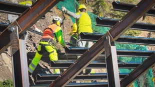 Hannes Wallner Das Aufstellen der Lawinenschutzverbauungen im steilen, felsdurchsetzten Bergwald ist selbst für ...