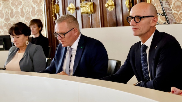 Manuela Khom, Mario Kunasek und Willibald Ehrenhöfer stehen hinter dem Budget.