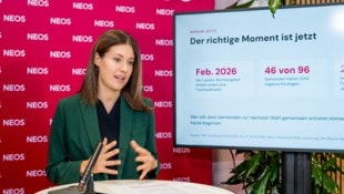 Neos-Landeschefin Claudia Gamon möchte eine „positive Kampagne“ zum Thema Gemeindefusionen.