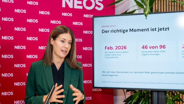 Neos-Landeschefin Claudia Gamon möchte eine „positive Kampagne“ zum Thema Gemeindefusionen.