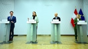 Präsentierten die neue Finanzbildungsstrategie: Bildungsminister Wiederkehr, Staatssekretärin ...