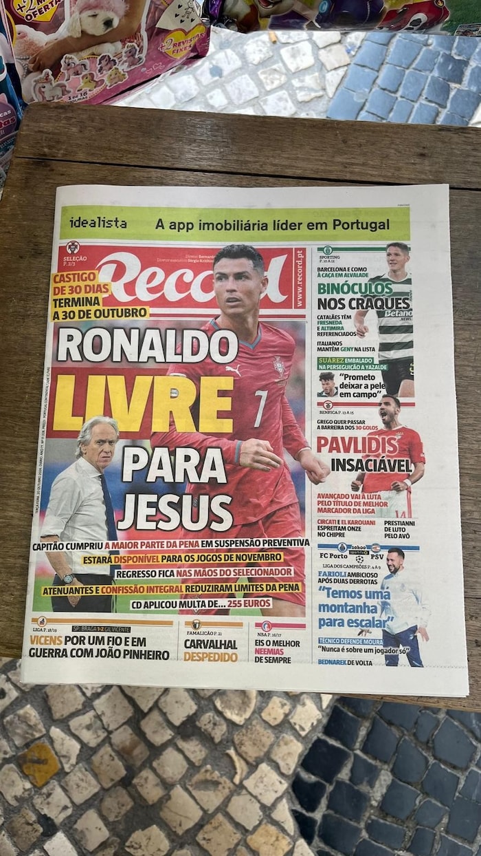 The front pages continue to belong to Ronaldo.