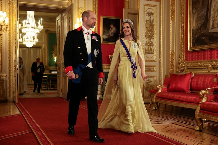 Prinzessin Kate und Prinz William auf dem Weg zum Staatsbankett für den Sultan von Oman auf ...