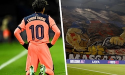 Mit einer Massaker-Choreo zog sich Paris den Ärger des FC Barcelona zu.