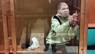 Stephen Hubbard im Oktober 2024 in Moskau vor Gericht: Er wurde in Russland verurteilt, weil er ...
