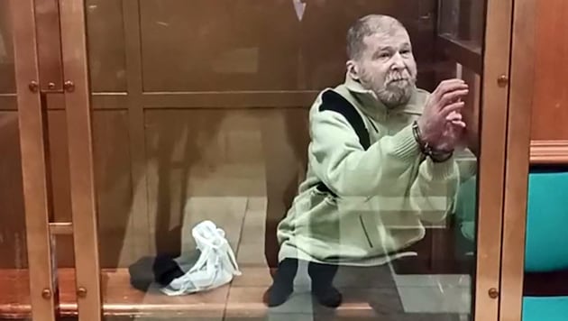 Stephen Hubbard im Oktober 2024 in Moskau vor Gericht: Er wurde in Russland verurteilt, weil er ...