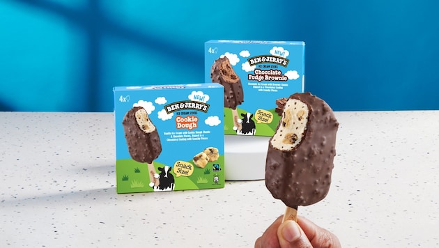 Cookie Dough und Chocolate Fudge Brownie jetzt am Stiel genießen