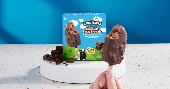 Chocolate Fudge Brownie am Eisstiel auf den Markt.