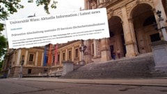 Statt der üblichen Seiten der Uni Wien sahen Studenten und Lehrende lediglich eine ...