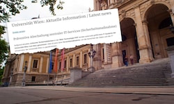 Statt der üblichen Seiten der Uni Wien sahen Studenten und Lehrende lediglich eine ...