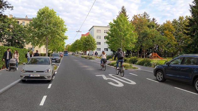 So soll die Heidenheimer Straße nach ihrem Umbau aussehen.