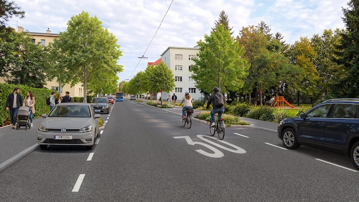 So soll die Heidenheimer Straße nach der Sanierung aussehen.