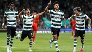 Sporting Lissabon jubelte über den frühen Führungstreffer.