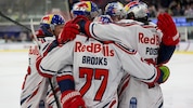 Jubel bei den Bulls nach dem Sieg gegen Ljubljana.