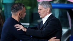 LASK-Trainer Dietmar Kühbauer durfte sich nach der Partie doch noch freuen. 