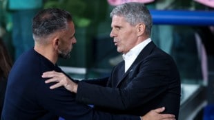 LASK-Trainer Dietmar Kühbauer durfte sich nach der Partie doch noch freuen. 
