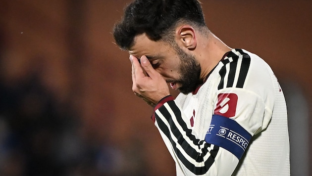 Kapitän Bruno Fernandes steht nach dem Debakel von Manchester United im Fokus.