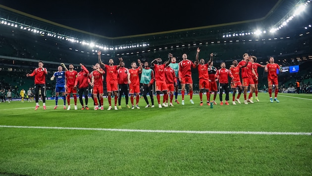Der LASK bejubelt in Lissabon den ersten Sieg in der Champions League