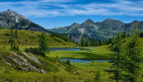 Der Wildalmsee in der Salzburger Gemeinde Tweng