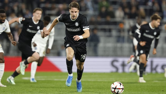 Sturm Graz leads against Olympique Marseille.