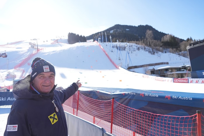 Bartl Gensbichler bei der Ski-WM in seinem Heimatort Saalbach-Hinterglemm.